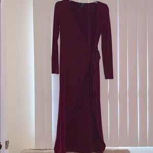 Wrap around midi dress